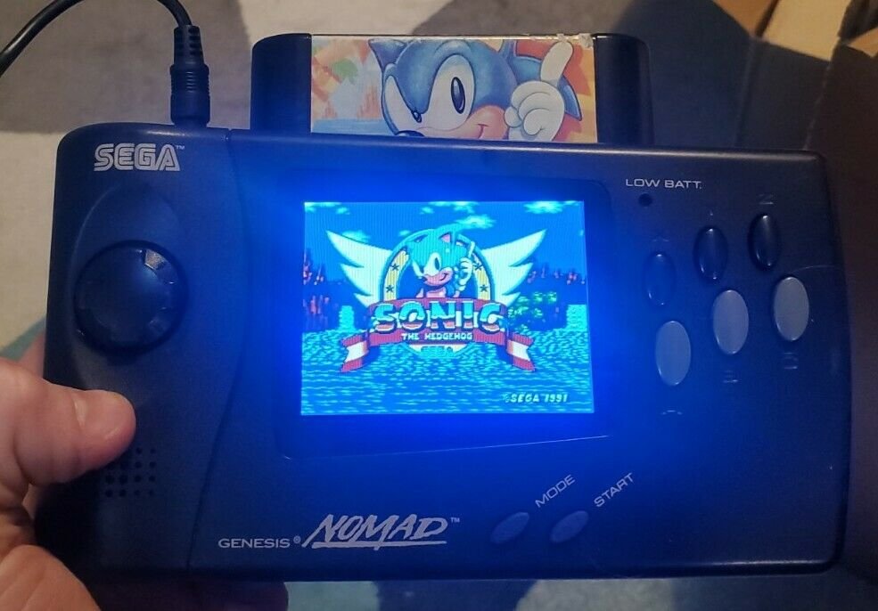 Sega Genesis Nomad , modded with sms and sega cd mod ,TFT LCD AC Adapter - Image 2